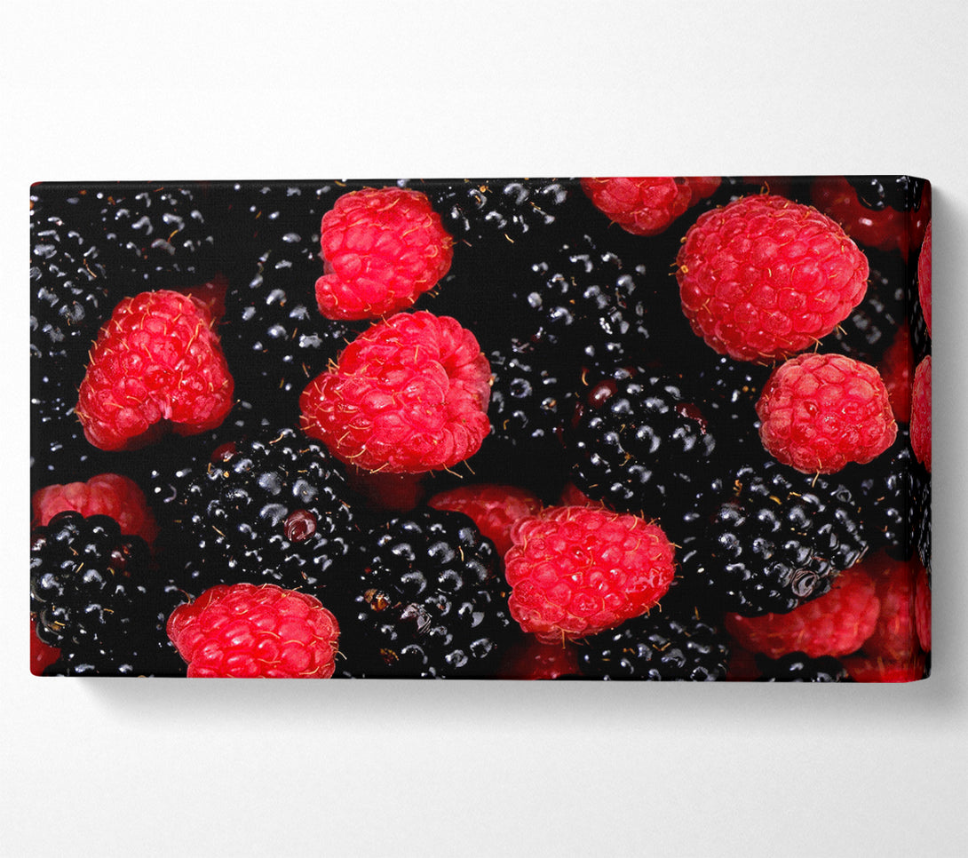  A Canvas Print of Raspberries n Blackberries Canvas Art