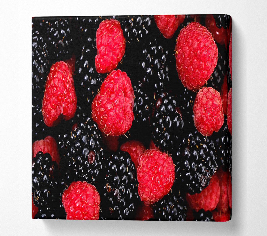  A Canvas Print of Raspberries n Blackberries Canvas Art