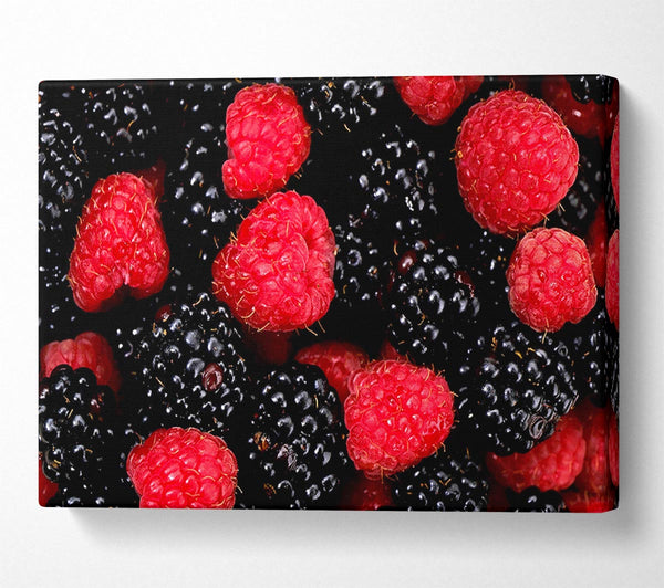  A Canvas Print of Raspberries n Blackberries Canvas Art