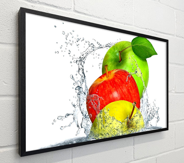 Apples Splashing Water