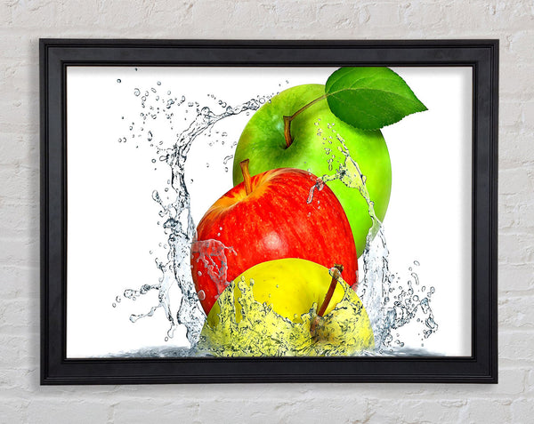 Äpfel Spritzwasser