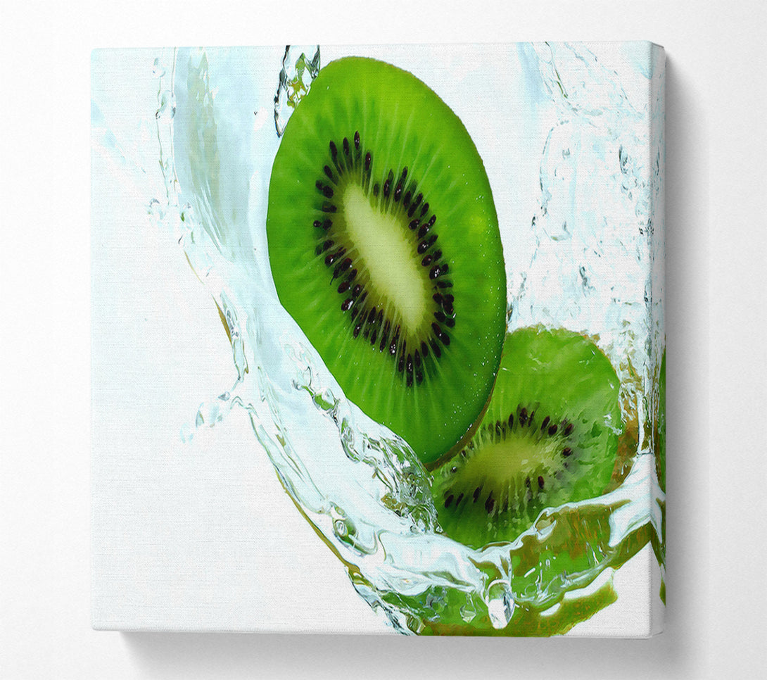  A Canvas Print of Fresh Kiwi Splash Canvas Art