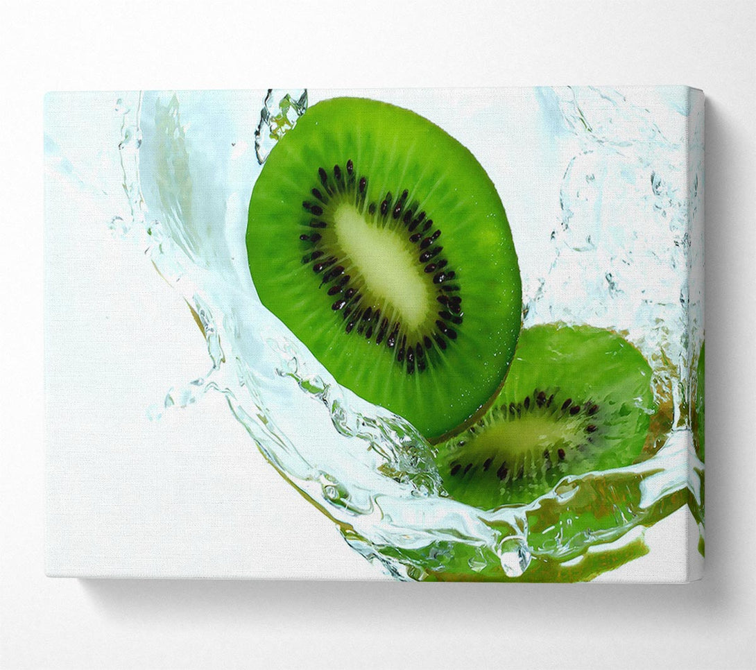  A Canvas Print of Fresh Kiwi Splash Canvas Art