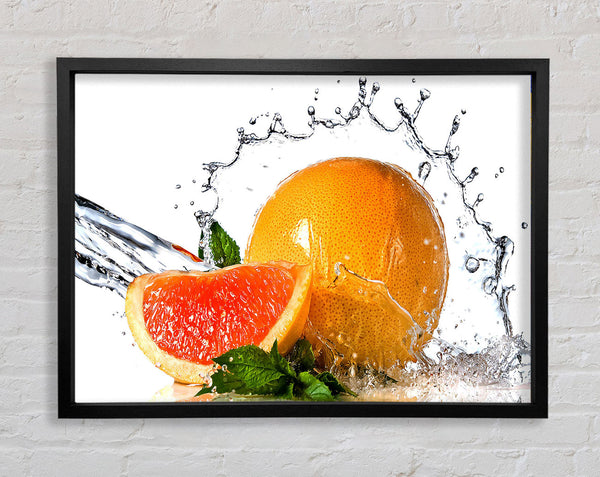 Orange And Mint Framed Print
