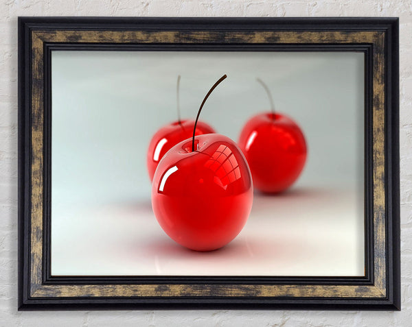 Glass Cherries Framed Print