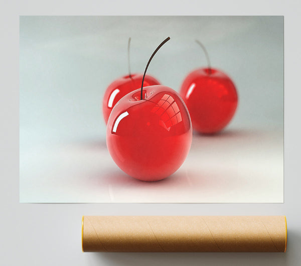Glass Cherries Poster