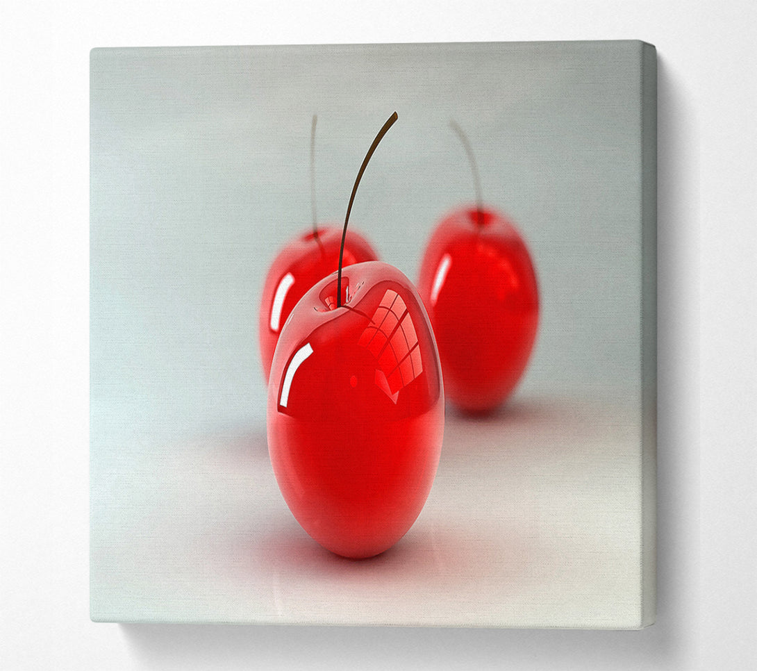  A Canvas Print of Glass Cherries Canvas Art