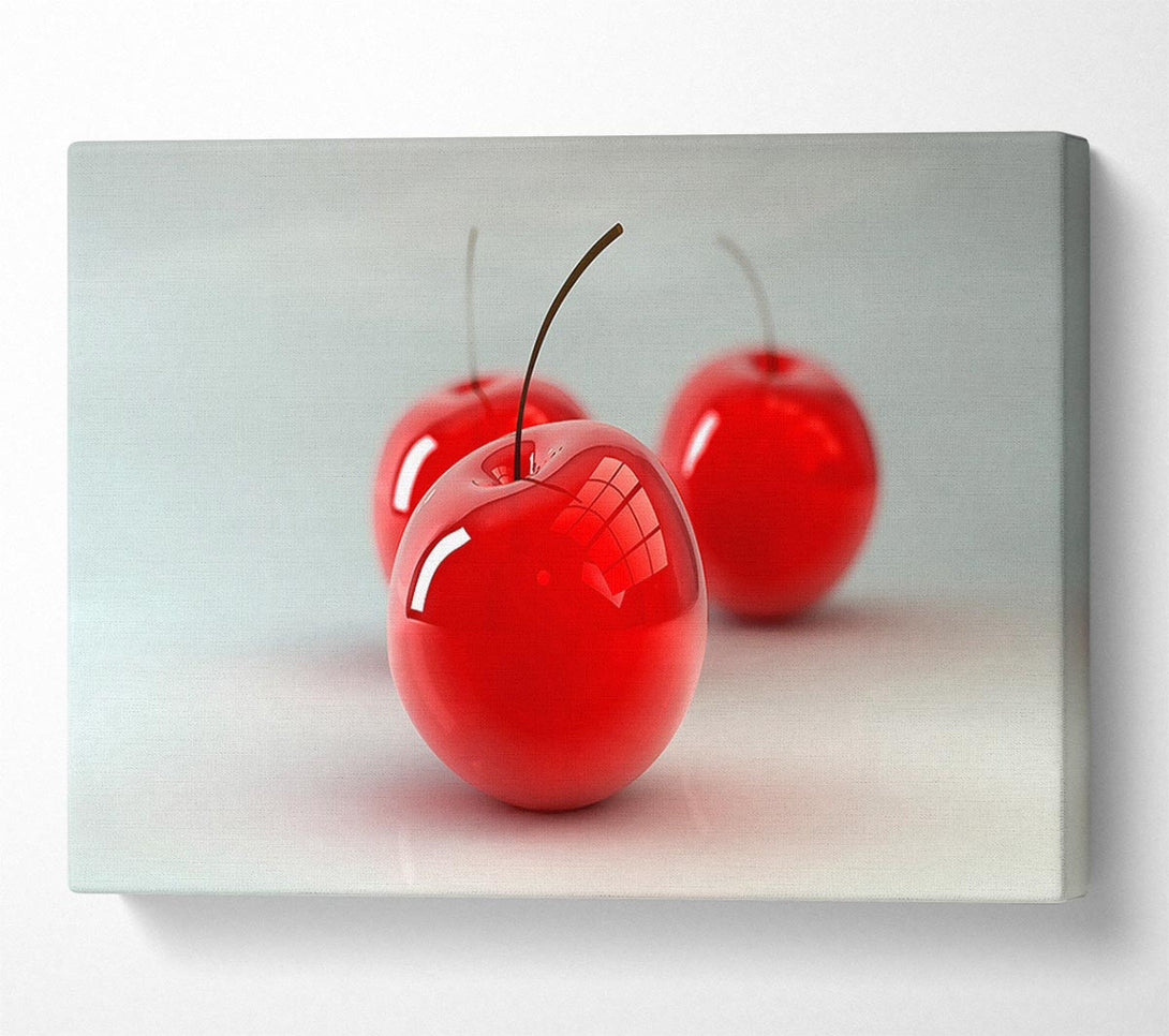  A Canvas Print of Glass Cherries Canvas Art