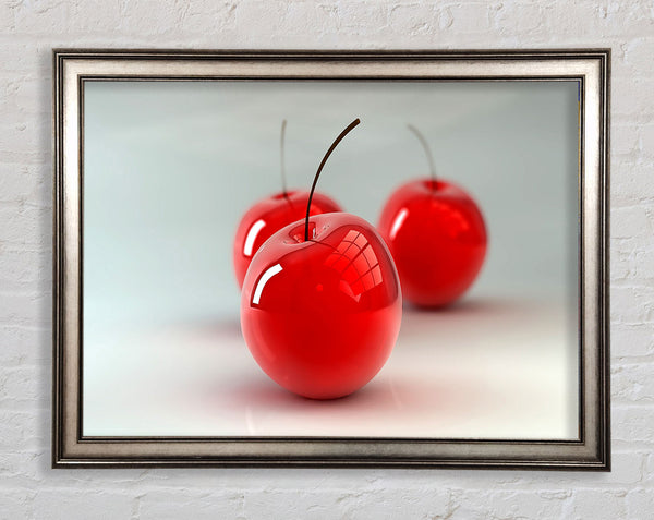 Glass Cherries Framed Print
