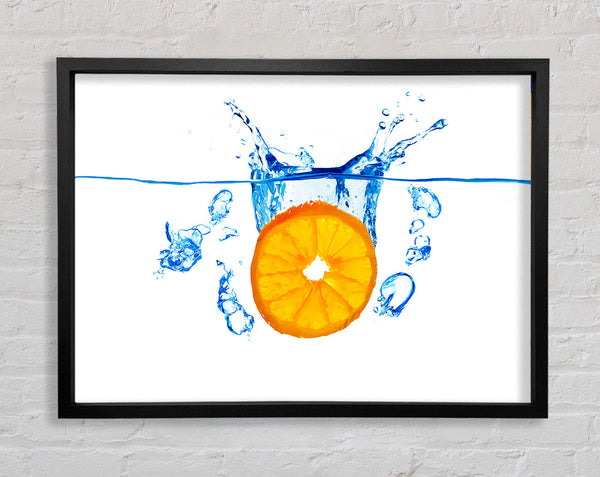 Orange Splash Framed Print