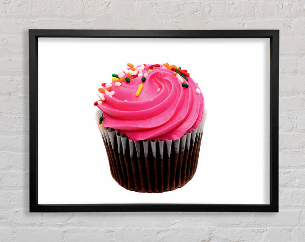 Pink Cupcake Sprinkle Framed Print