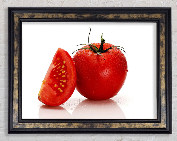 Dewdrop Tomato Framed Print