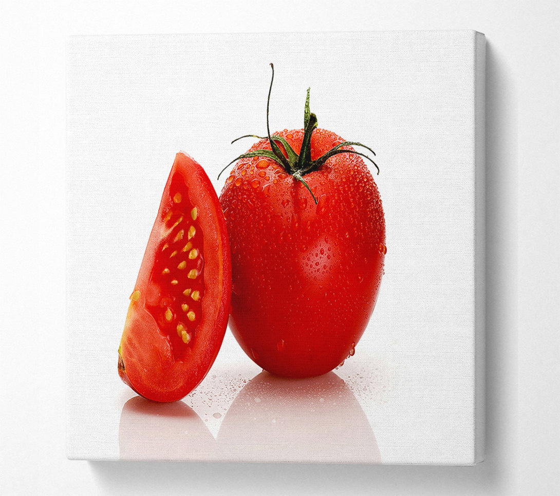  A Canvas Print of Dewdrop Tomato Canvas Art
