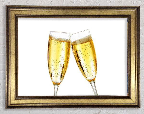 Champagne Glass Cheer Framed Print