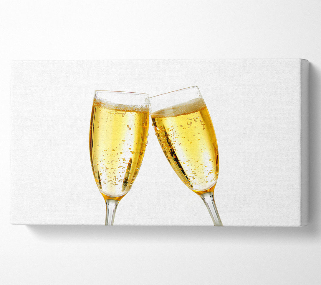  A Canvas Print of Champagne Glass Cheer Canvas Wall Art