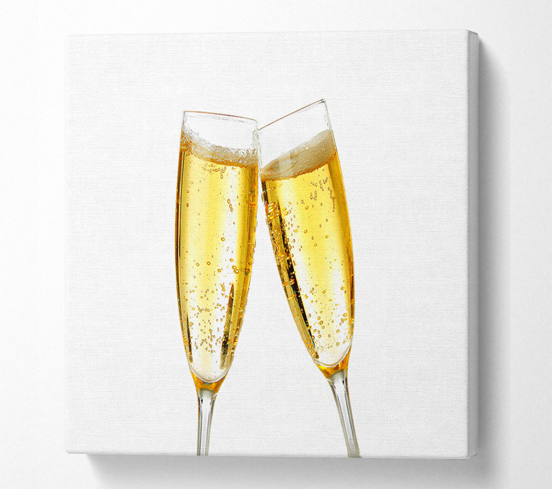  A Canvas Print of Champagne Glass Cheer Canvas Wall Art