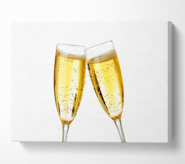  A Canvas Print of Champagne Glass Cheer Canvas Wall Art