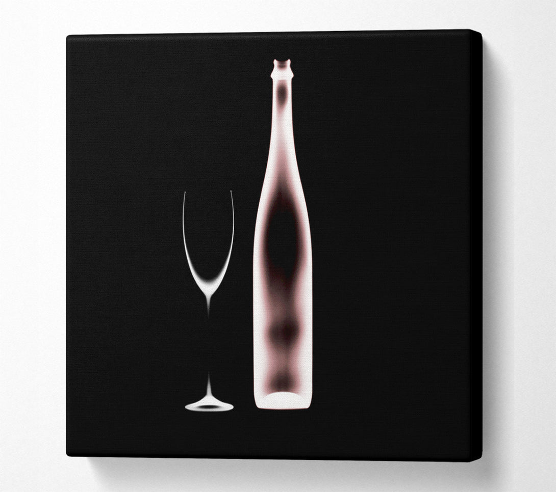  A Canvas Print of X-Ray Wine Bottle Canvas Art