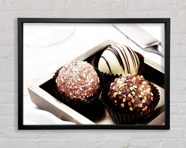 Trio Of Chocolates Framed Print