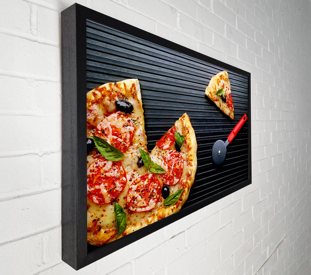  A Canvas Print of Pizza Sliced Canvas Wall Art