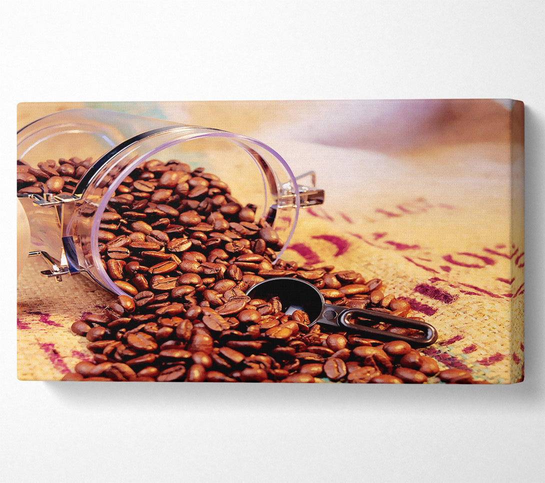  A Canvas Print of Coffee Bean Spill Canvas Print