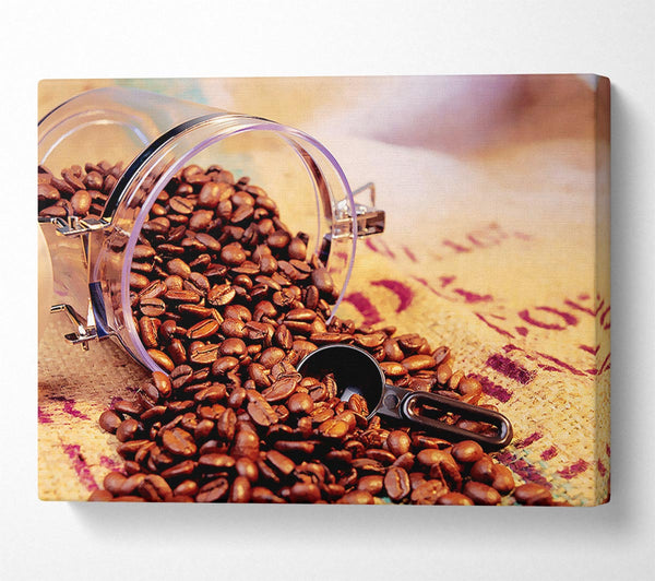  A Canvas Print of Coffee Bean Spill Canvas Print
