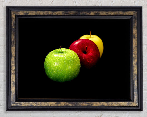 Trio Of Apples Framed Print