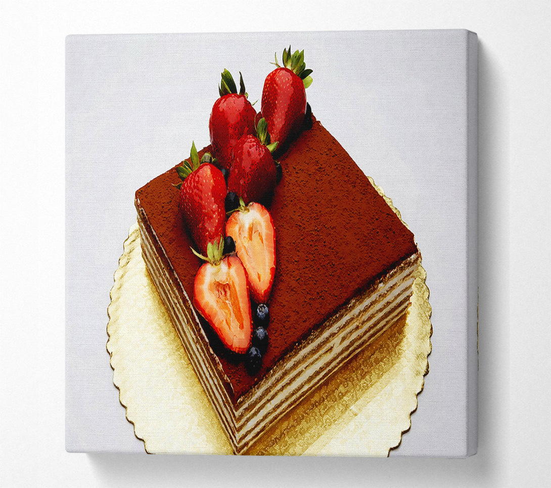  A Canvas Print of Stunning Chocolate Cake Canvas Print