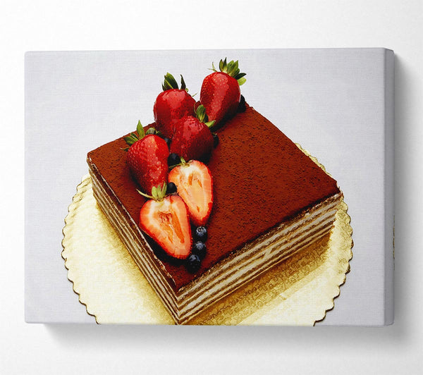  A Canvas Print of Stunning Chocolate Cake Canvas Print