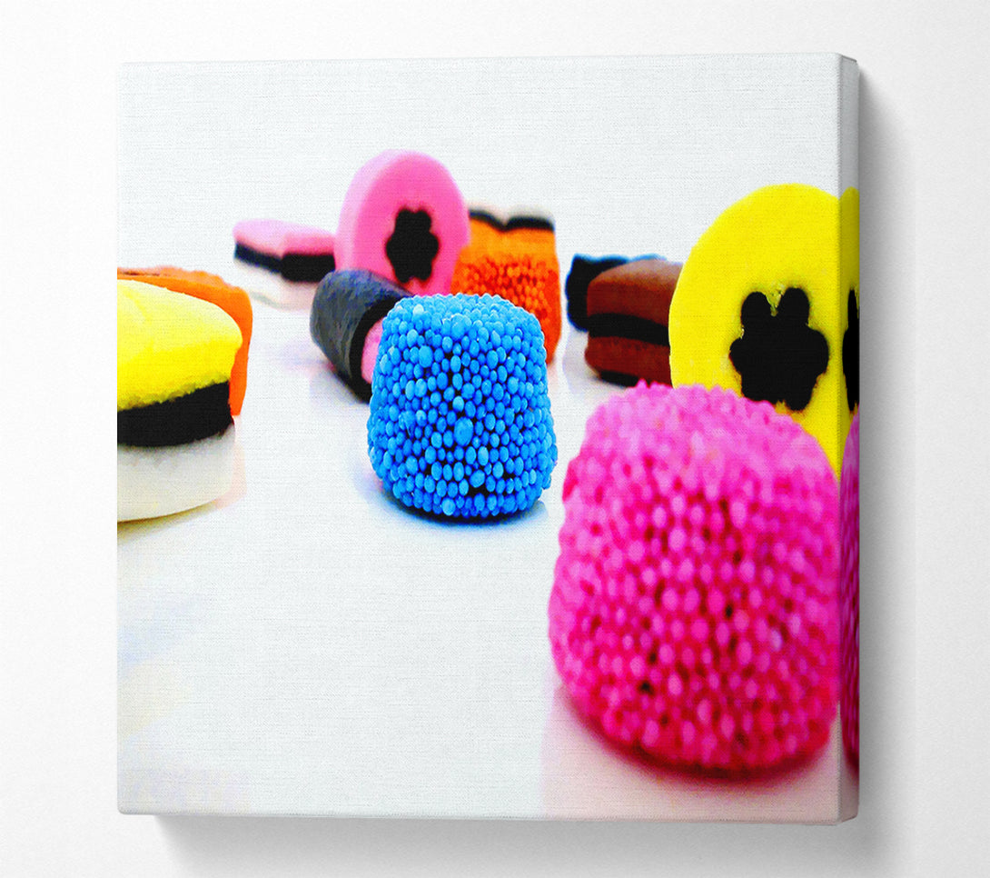  A Canvas Print of Liquorice Allsorts Dispaly Canvas Print