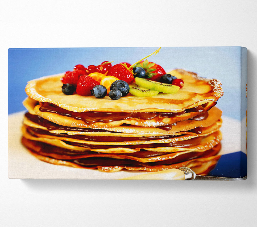  A Canvas Print of Chocolate Pancake Delight Canvas Wall Art
