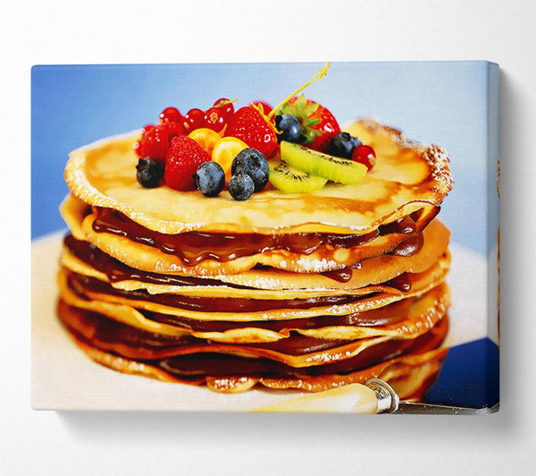  A Canvas Print of Chocolate Pancake Delight Canvas Wall Art