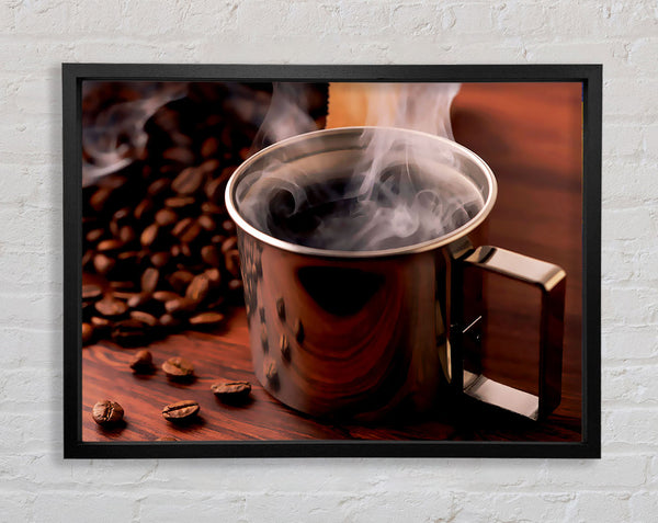 Steaming Hot Coffee Framed Print