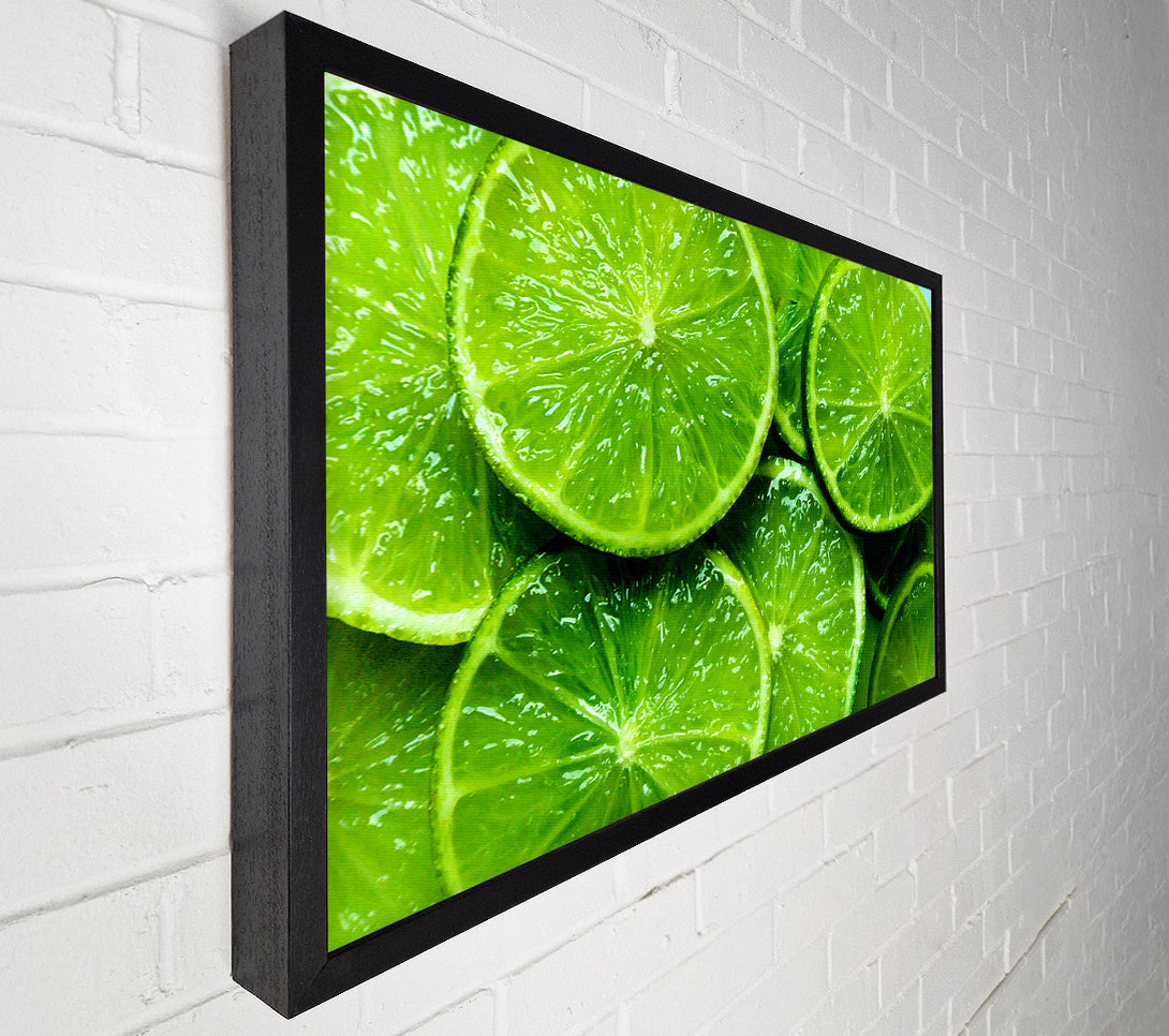  A Canvas Print of Lime Slices Canvas Art