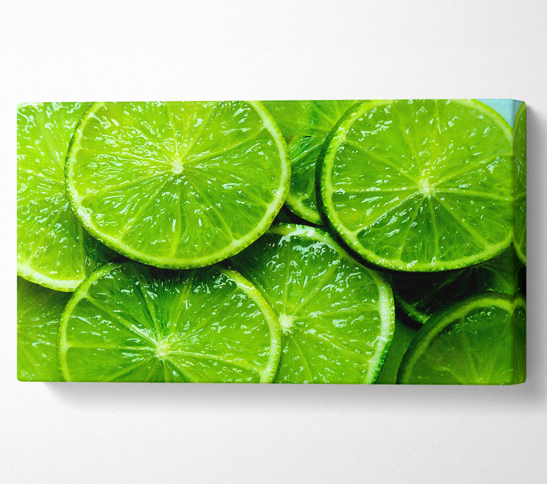  A Canvas Print of Lime Slices Canvas Art