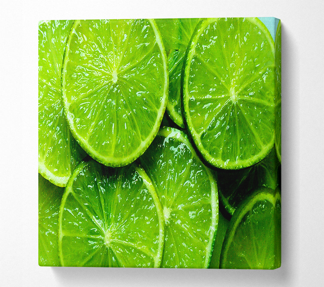  A Canvas Print of Lime Slices Canvas Art