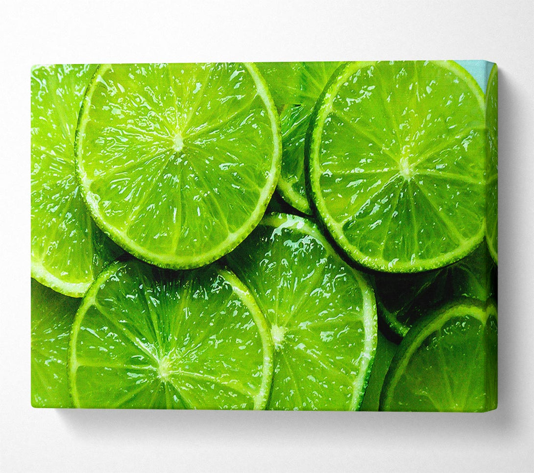  A Canvas Print of Lime Slices Canvas Art