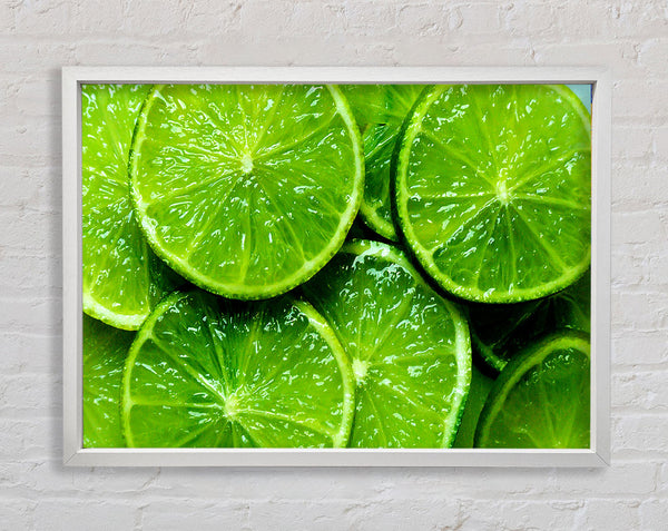 Lime Slices Framed Print