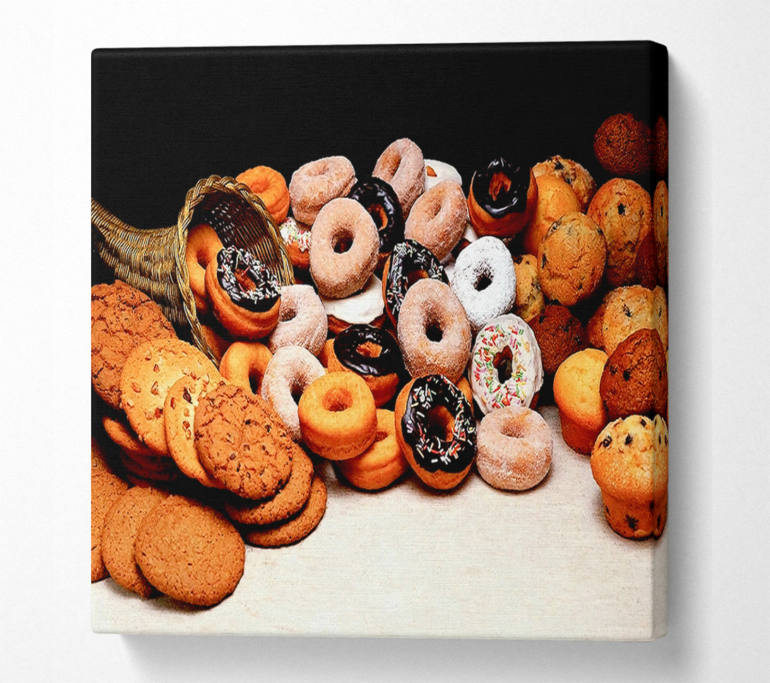  A Canvas Print of Donuts And Cookies Canvas Wall Art