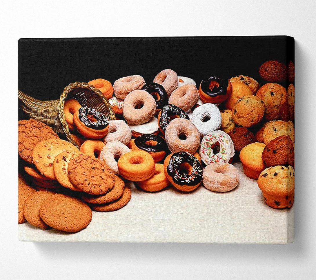  A Canvas Print of Donuts And Cookies Canvas Wall Art
