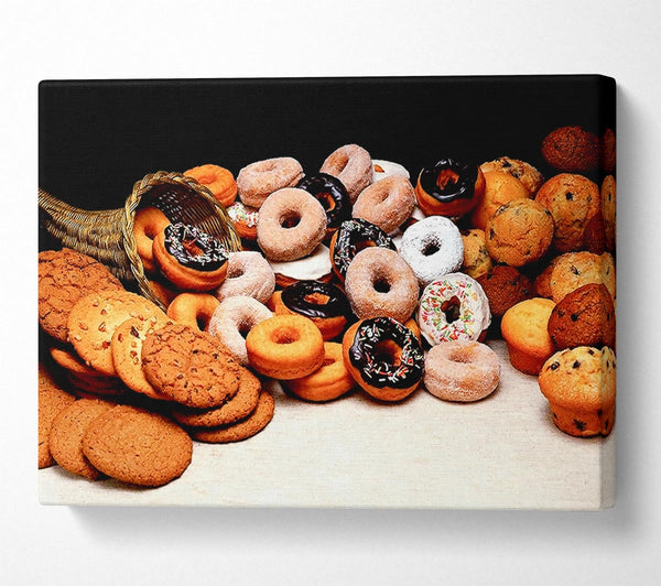  A Canvas Print of Donuts And Cookies Canvas Wall Art