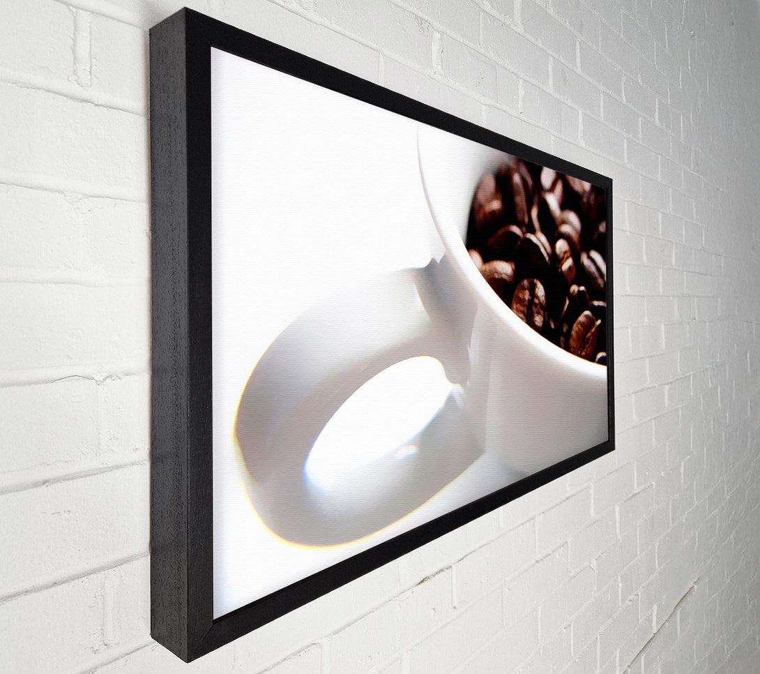  A Canvas Print of White Coffee Bean Mug Canvas Print