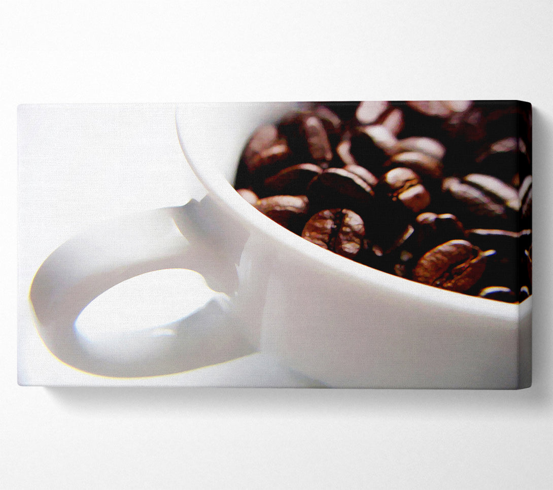  A Canvas Print of White Coffee Bean Mug Canvas Print