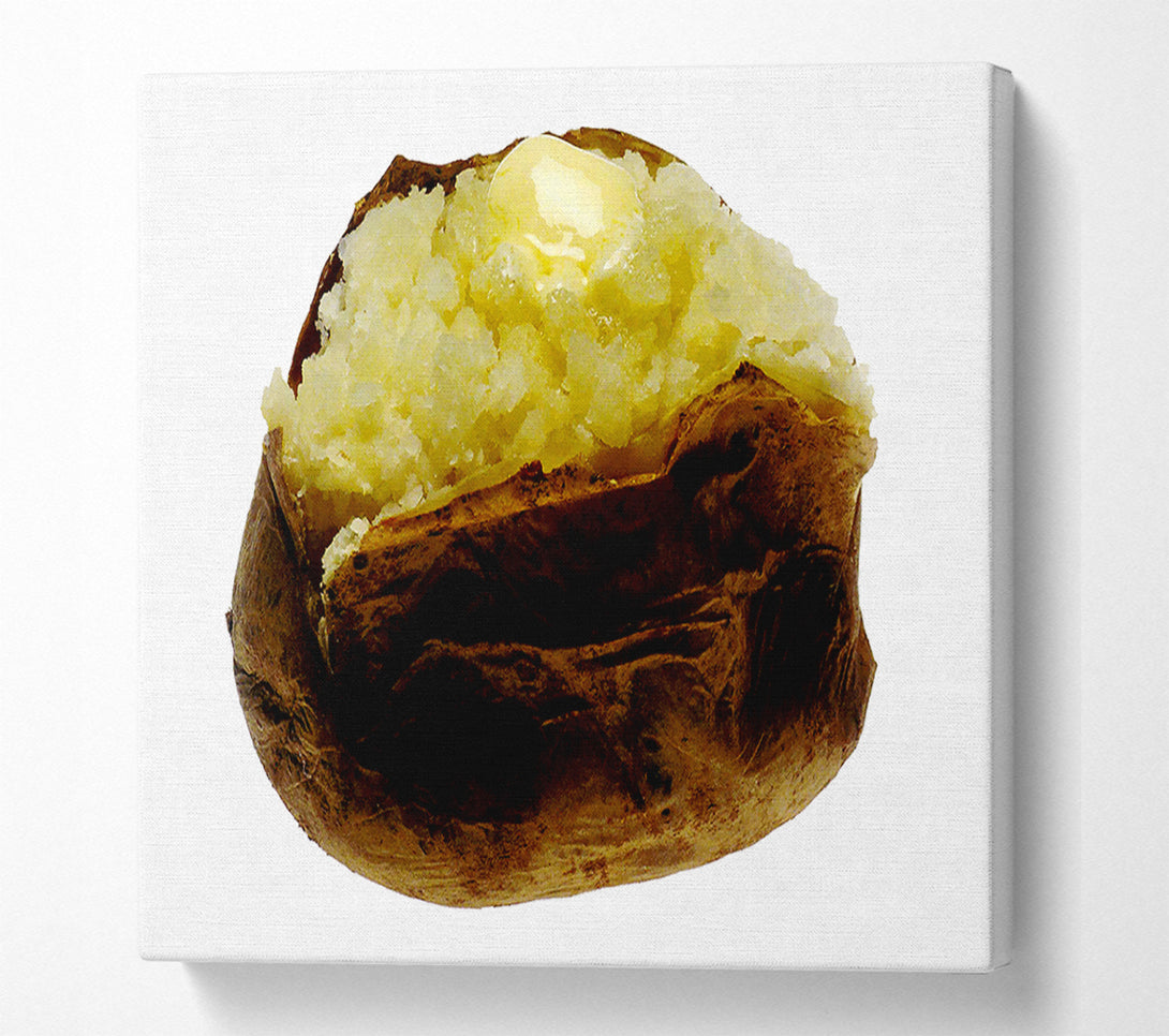  A Canvas Print of Jacket Potato Butter Melt Canvas Wall Art