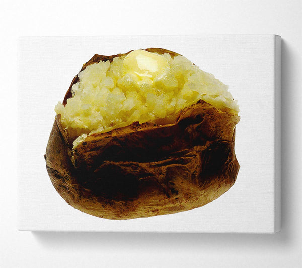  A Canvas Print of Jacket Potato Butter Melt Canvas Wall Art
