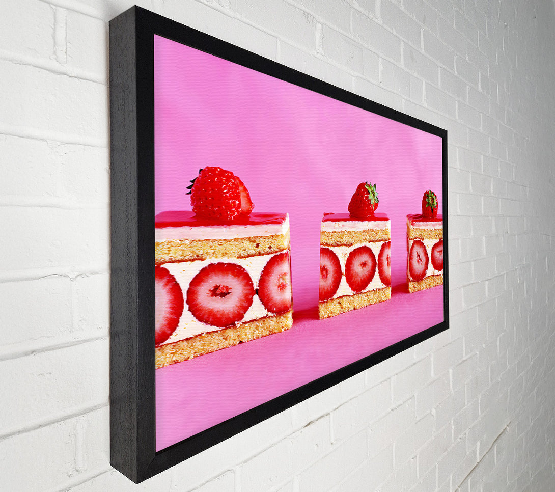  A Canvas Print of Strawberry Cake Delight Canvas Art