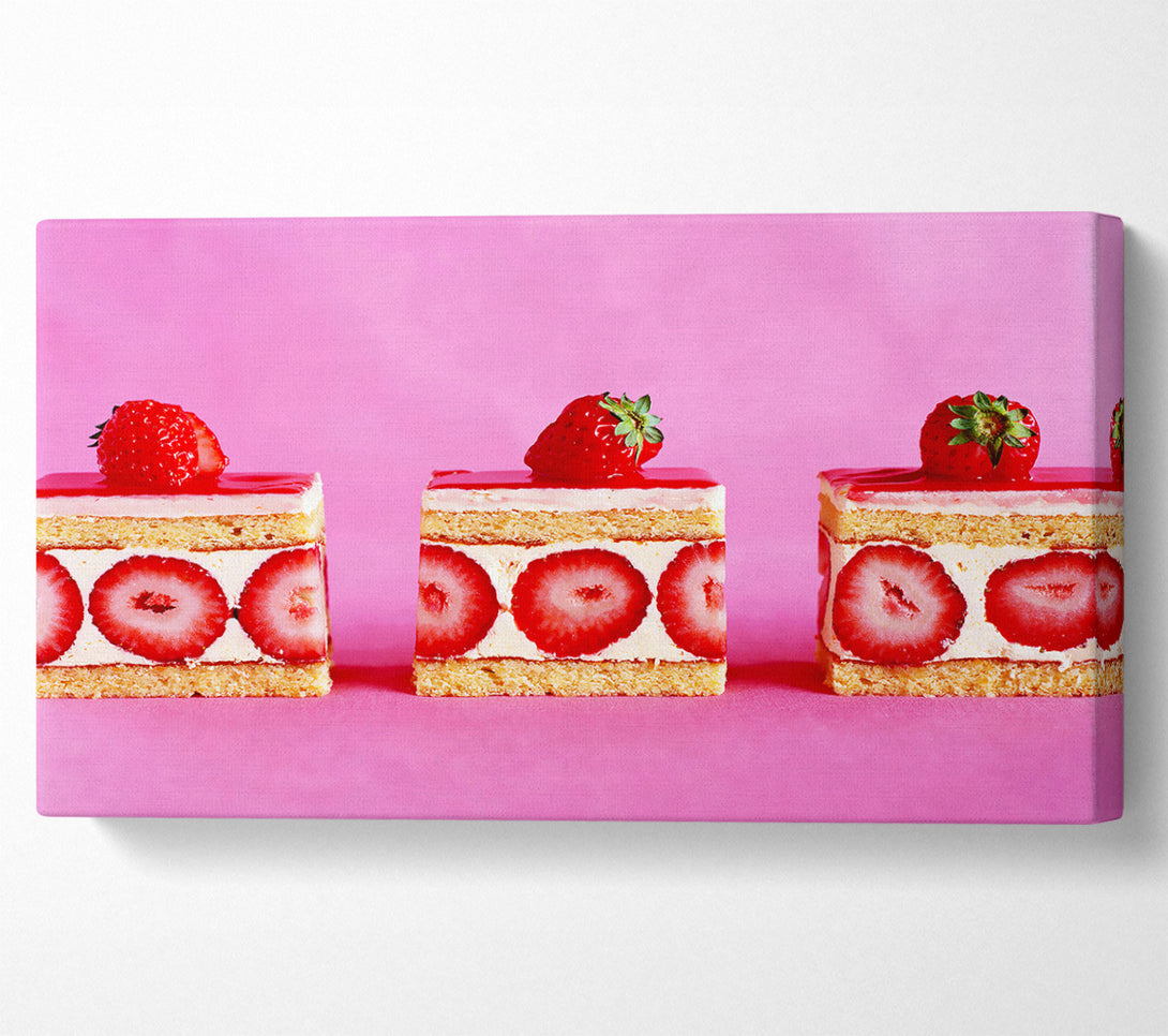  A Canvas Print of Strawberry Cake Delight Canvas Art