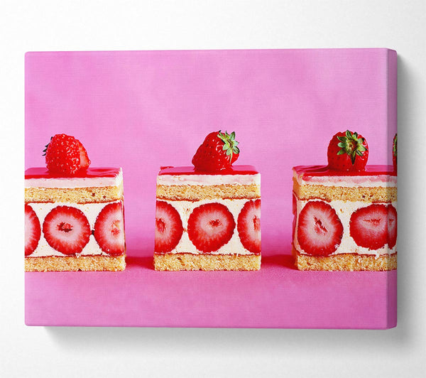 A Canvas Print of Strawberry Cake Delight Canvas Art