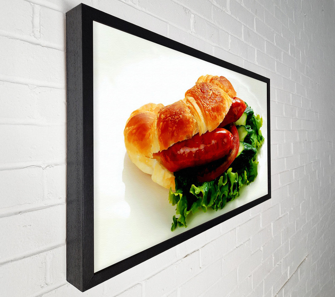  A Canvas Print of Sausage Croissant Canvas Art