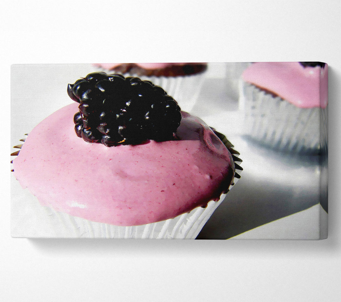  A Canvas Print of Blackberry Cupcake Canvas Wall Art